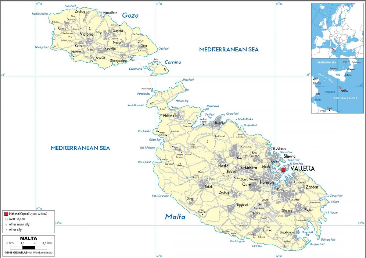 マルタ共和国 地図